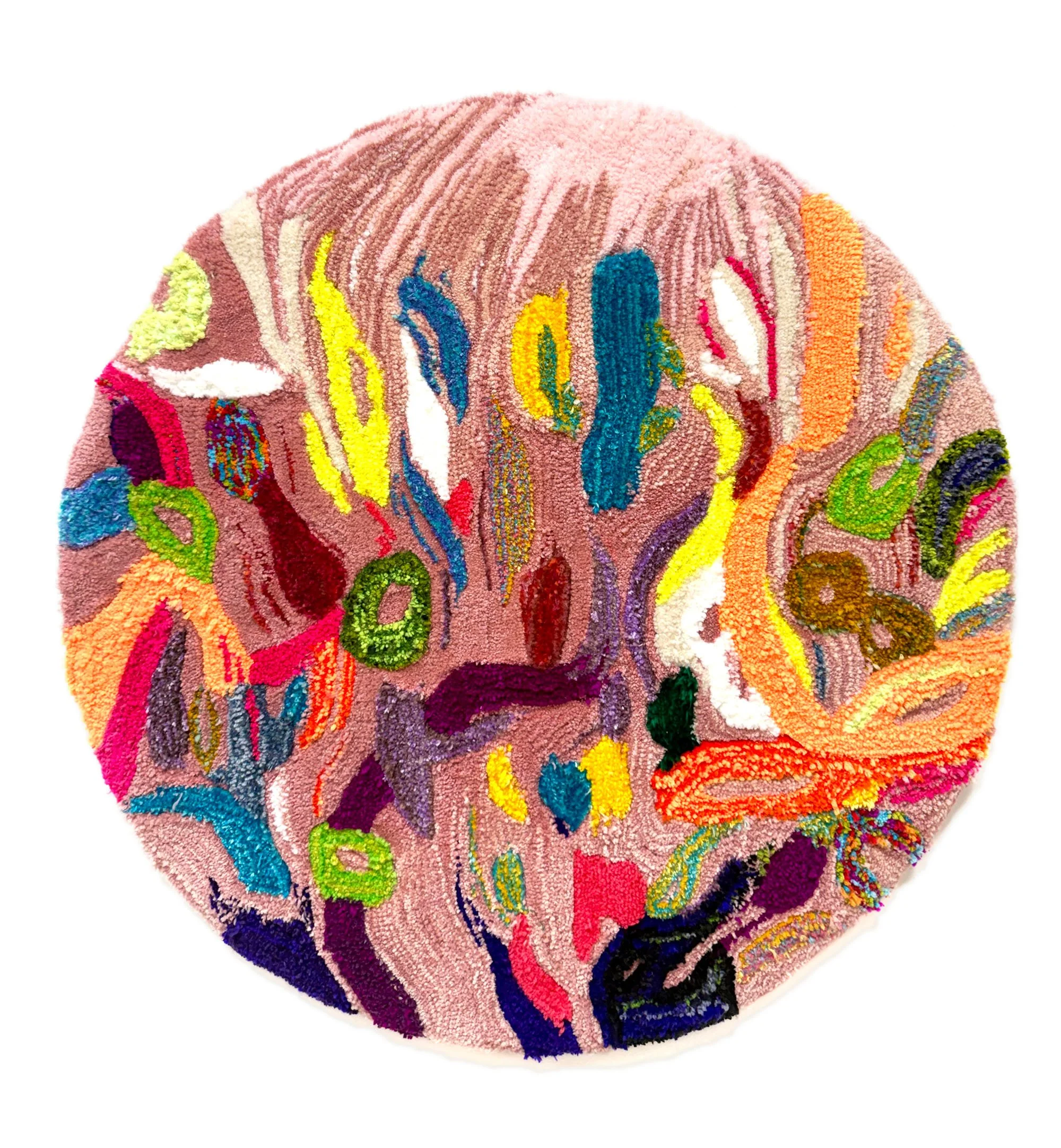 Energetic Heart 2, 36", acrylic yarn, hope and joy, 
