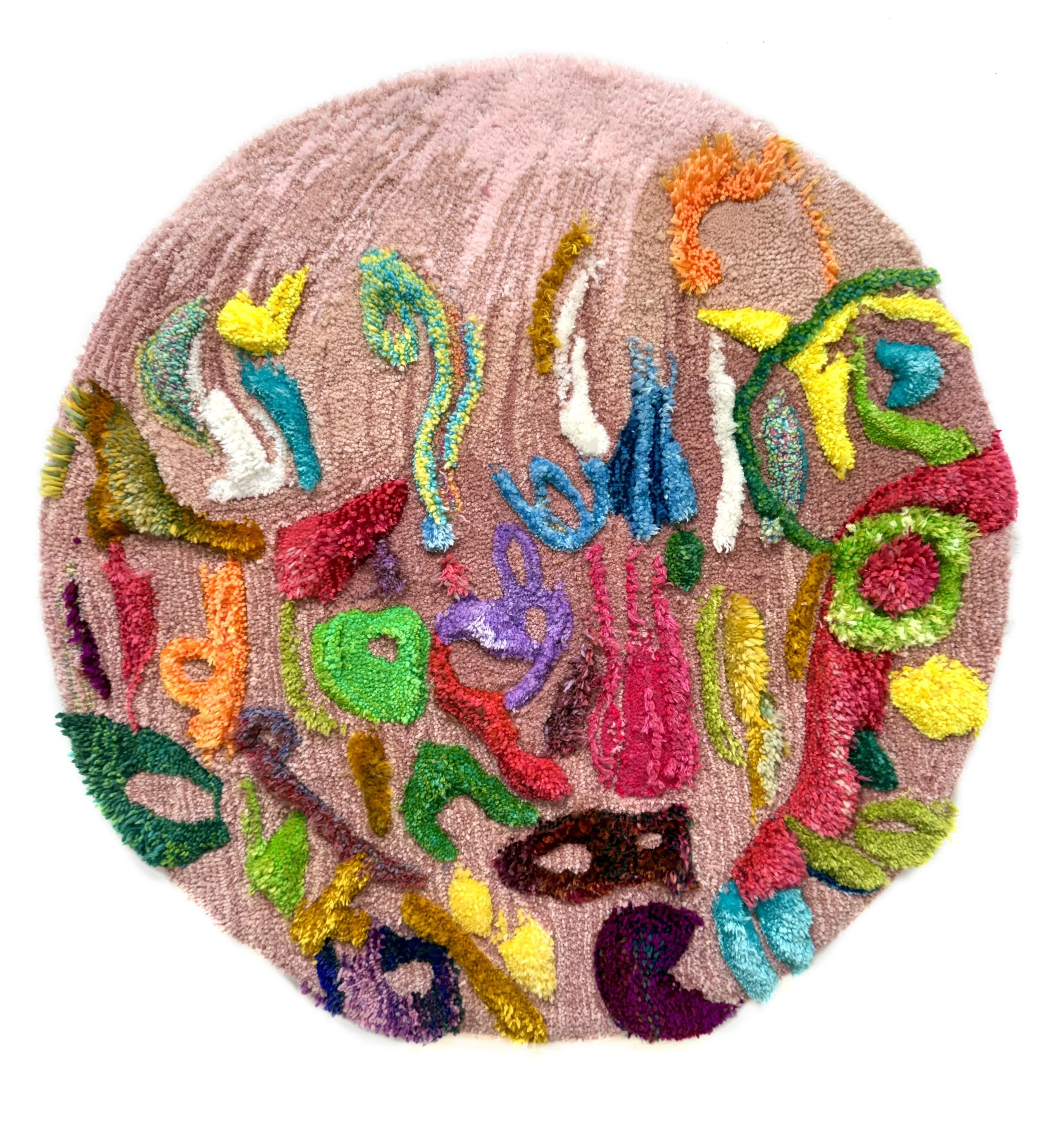 Energetic Heart 3, 36", acrylic yarn, hope and joy, 