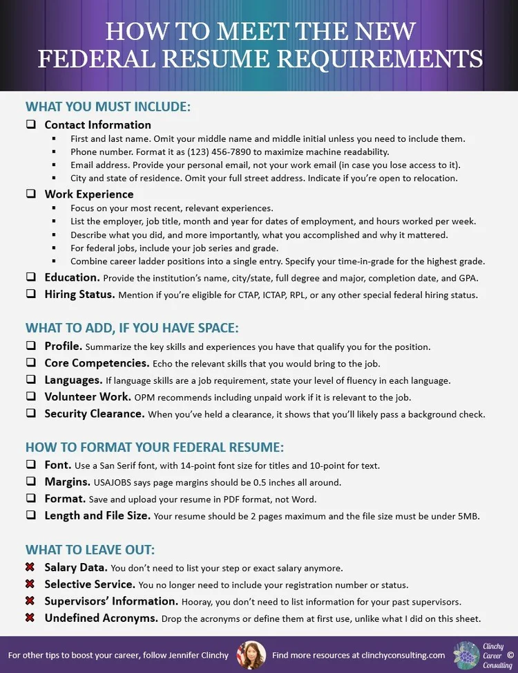 Cheat sheet from Jennifer Clinchy summarizing the new 2-page federal ...