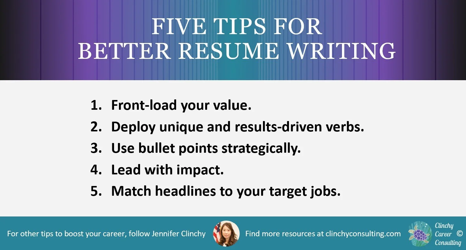 Five Tips for Better Resume Writing