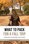 Fall Travel Packing List: What to Pack for a Fall Getaway