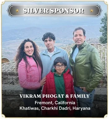 Silver Sponsor - Vikram Phogat & Family