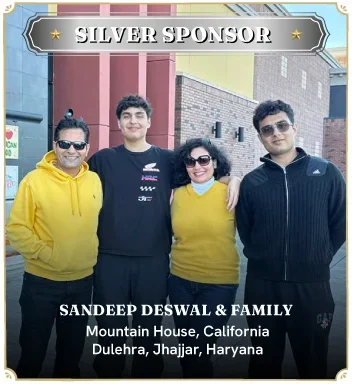 Silver Sponsor - Sandeep Gahlot & Family