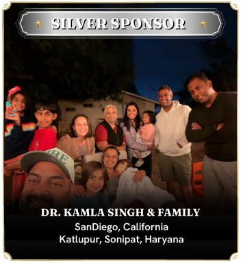 Silver Sponsor - Dr. Kamla Singh & Family