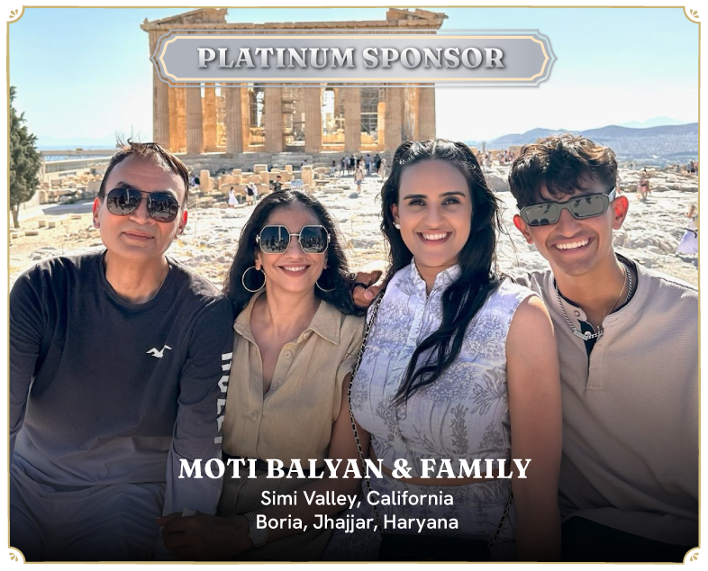 Platinum Sponsor - Moti Balyan & Family