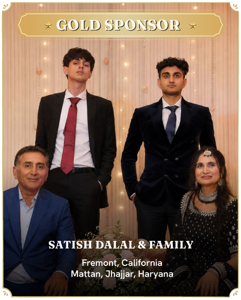 Gold Sponsor - Satish Dalal & Family