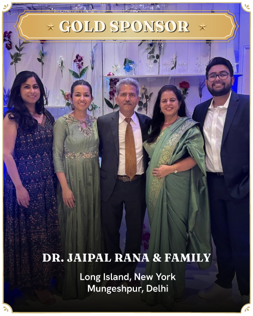Gold Sponsor - Dr. Jaipal Rana & Family