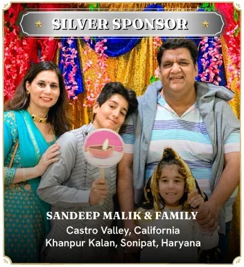 Silver Sponsor - Sandeep Malik & Family