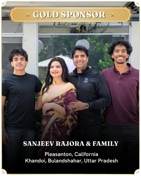 Gold Sponsor - Sandeep Rajora & Family