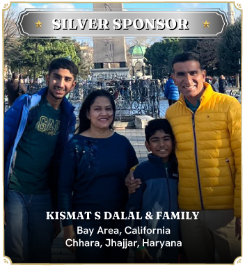 Silver Sponsor - Kismat S Dalal & Family