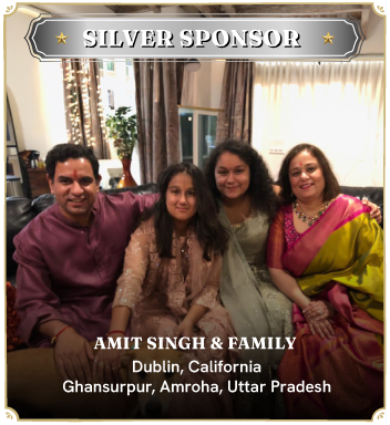 Silver Sponsor - Amit Singh & Family