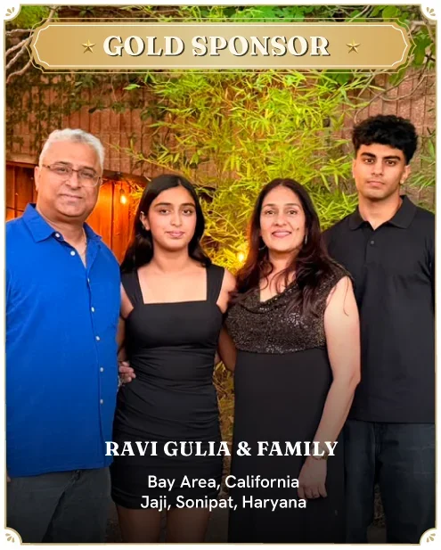 Gold Sponsor - Ravi Gulia & Family