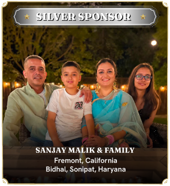 Silver Sponsor - Sanjay Malik & Family