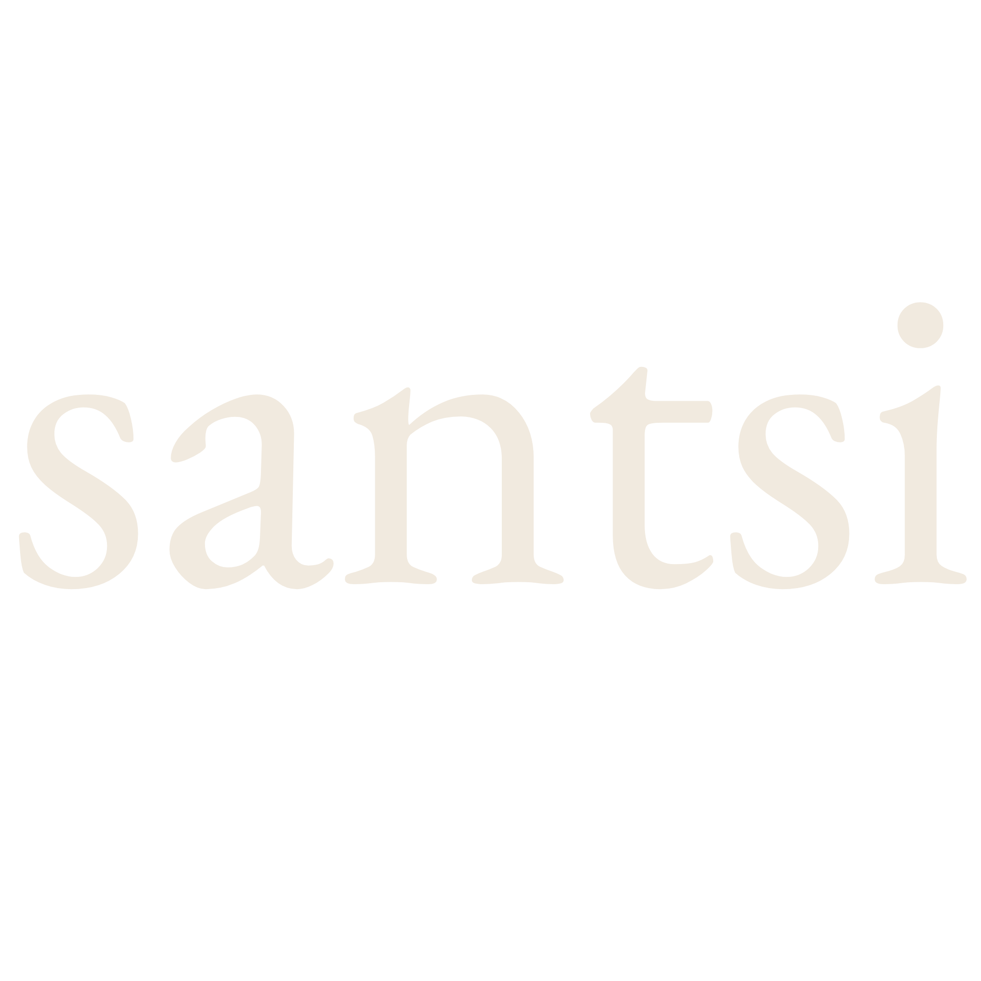 Close-up of a black surface with a white printed text that says 'sansti.