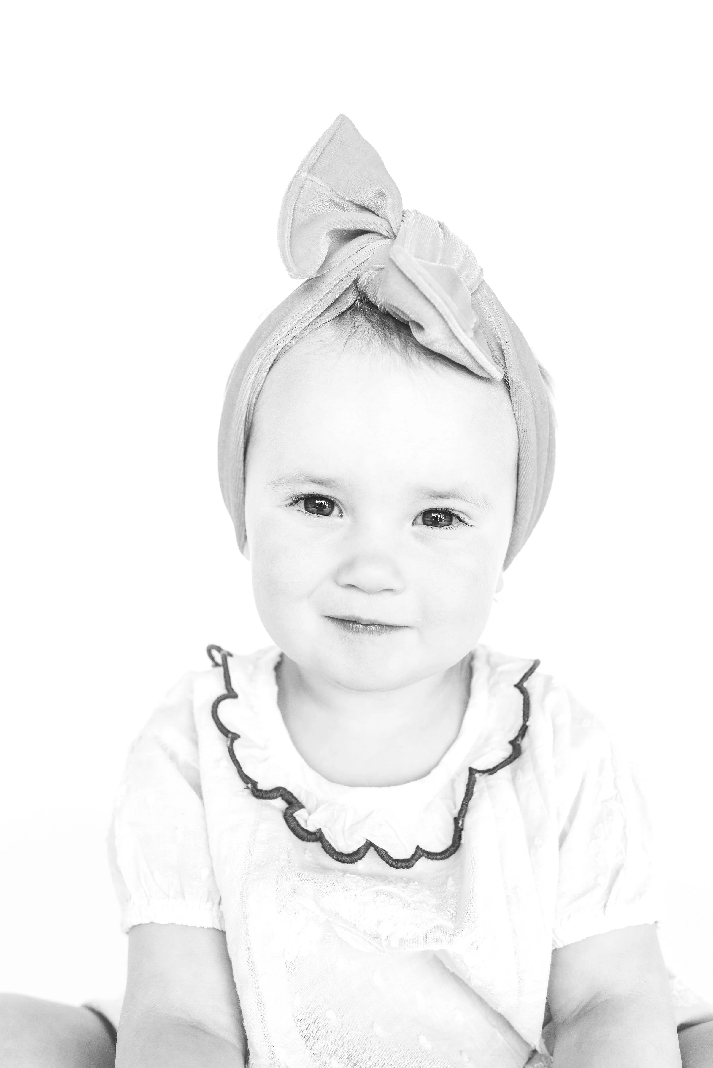 Baby photography session in black and white studio by Kacey Gilpin in Tulsa, OK. 