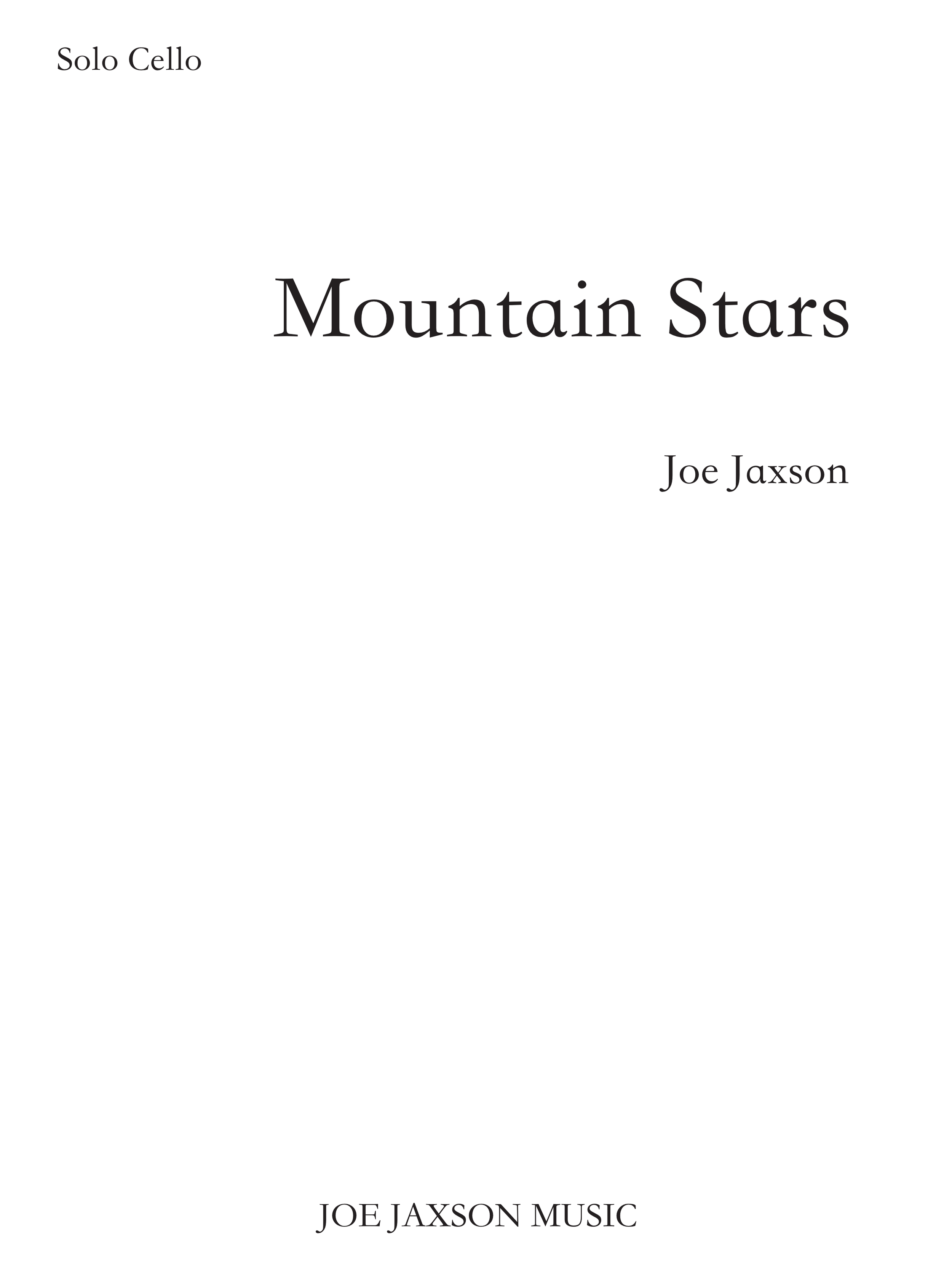 Mountain Stars (2022) - Solo Cello - 5 minutes