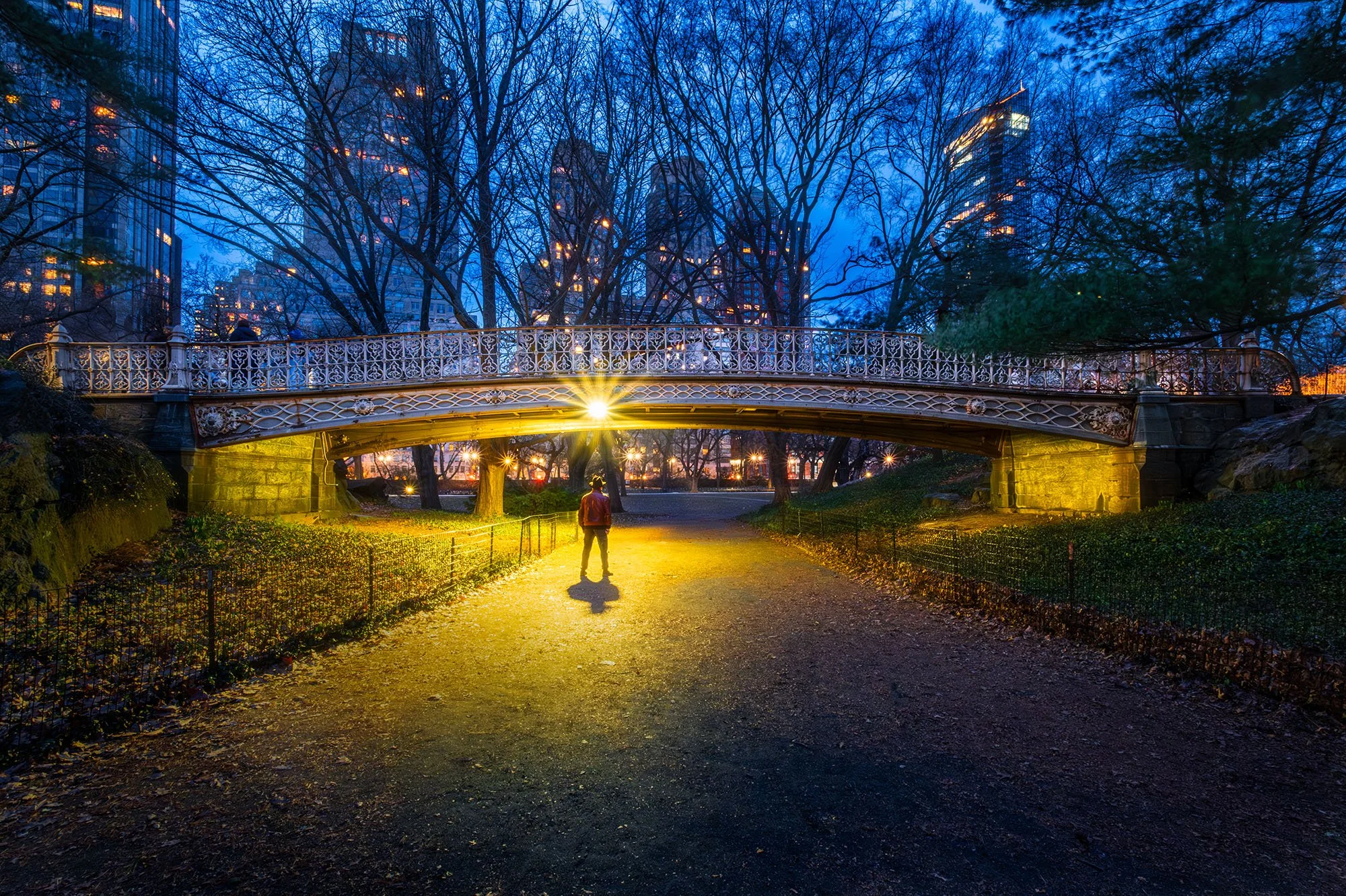 The Artist at the Intrados (Pine Bank Bridge)