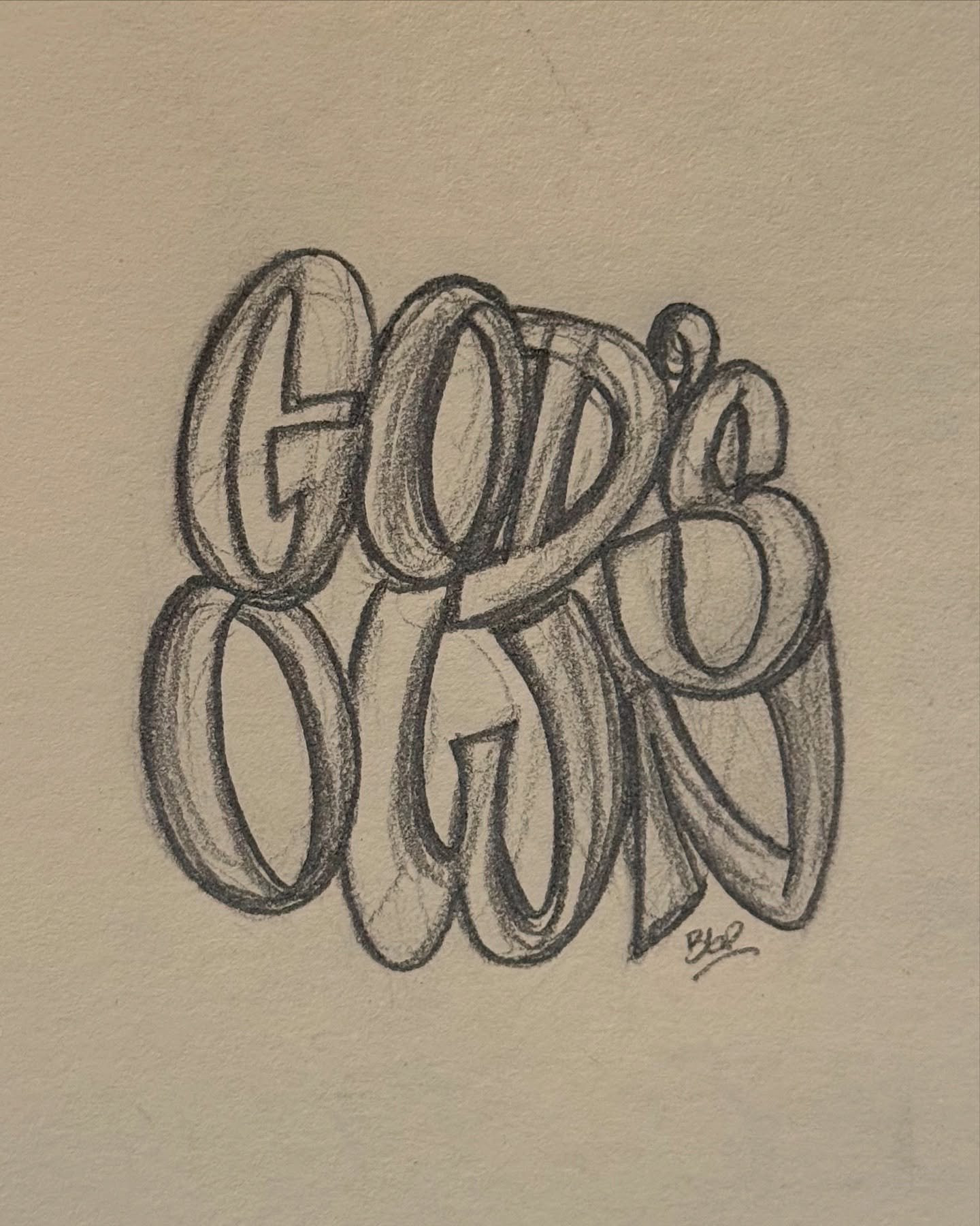 Saturday evening sketch! &ldquo;God&rsquo;s Own&rdquo;

#lettering #hand-lettering #artist #biggirlpressstudio #sketch