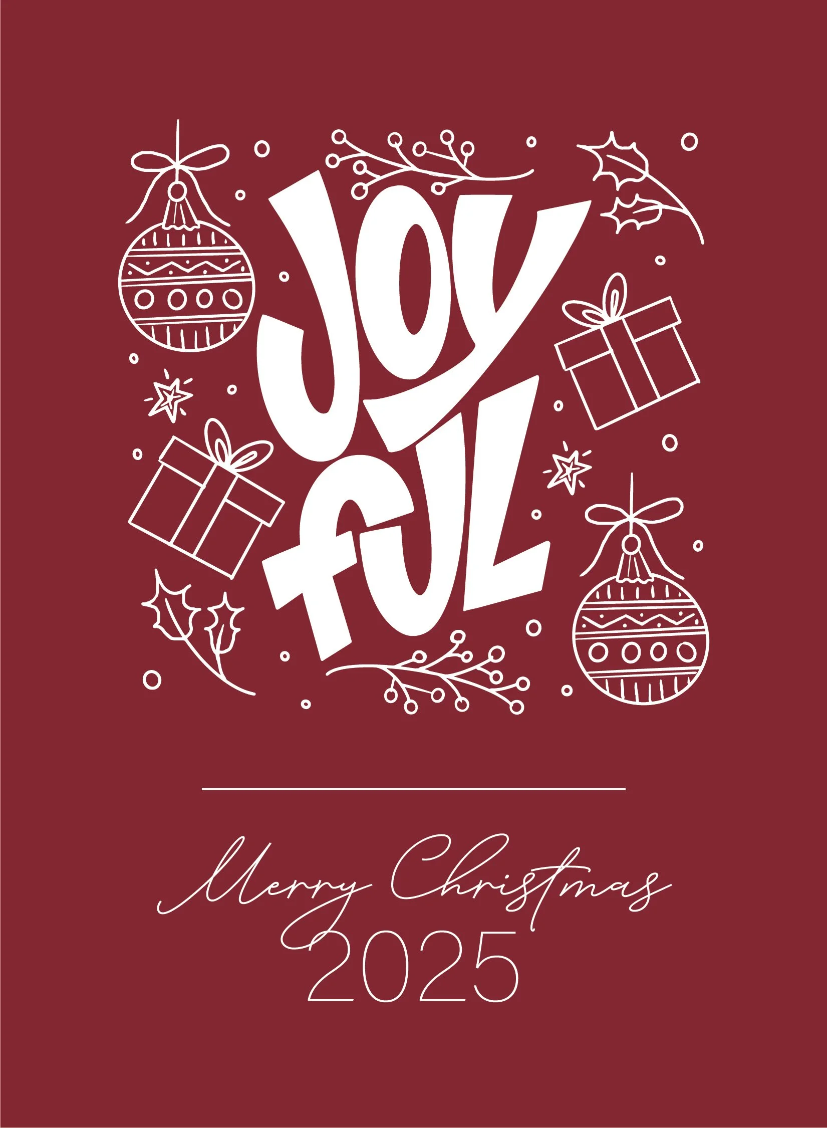 "Joyful" Holiday Card - 5x7"