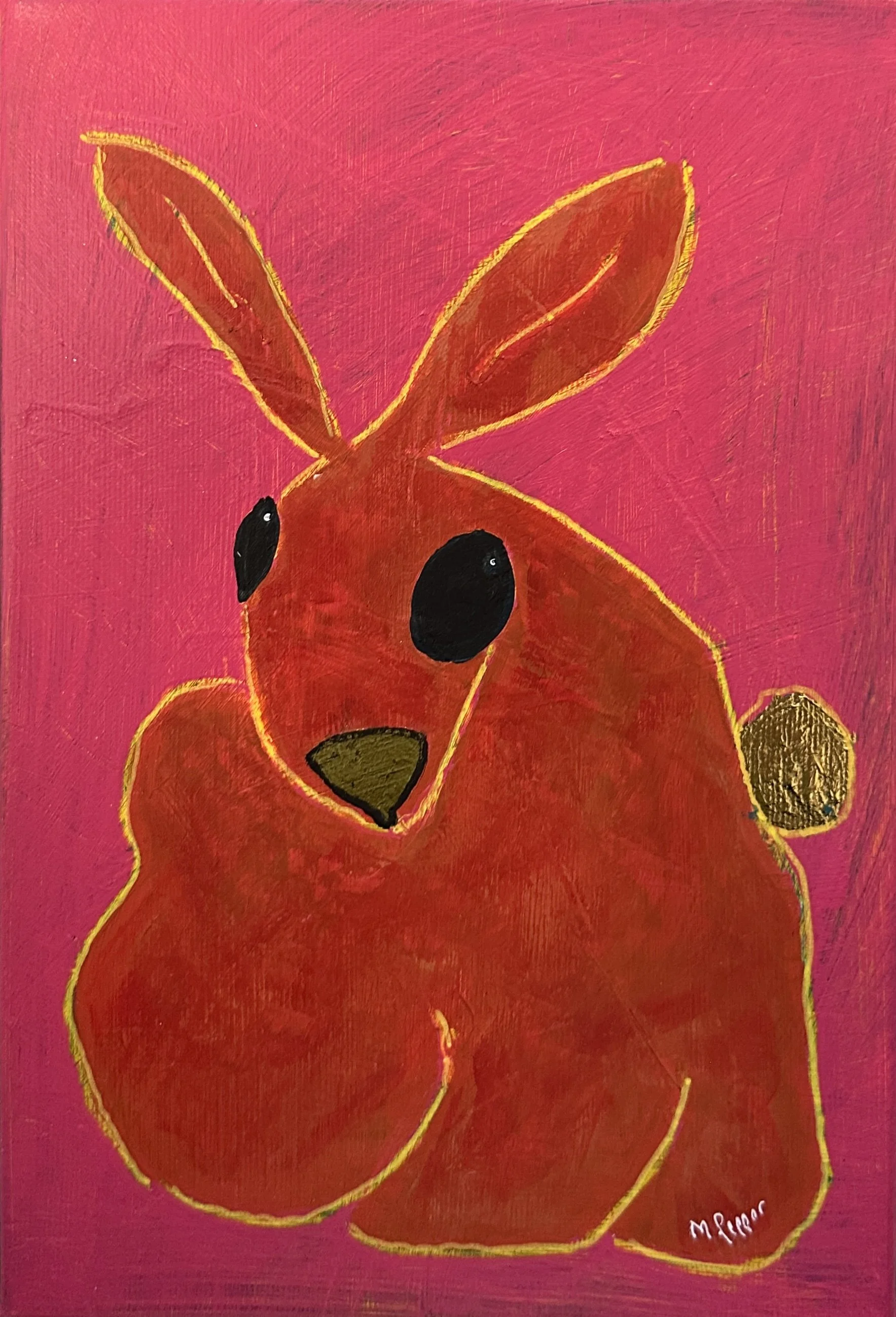Hare Rama II. Akryl på duk. 30x20 cm. Pris: 950 SEK.
