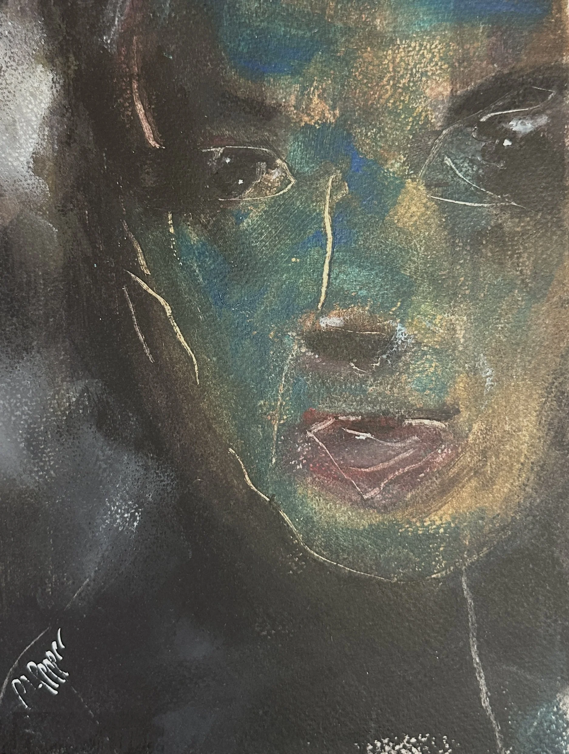Typ Rose. 24x18 cm. Mixed media. Pris: 750 SEK.