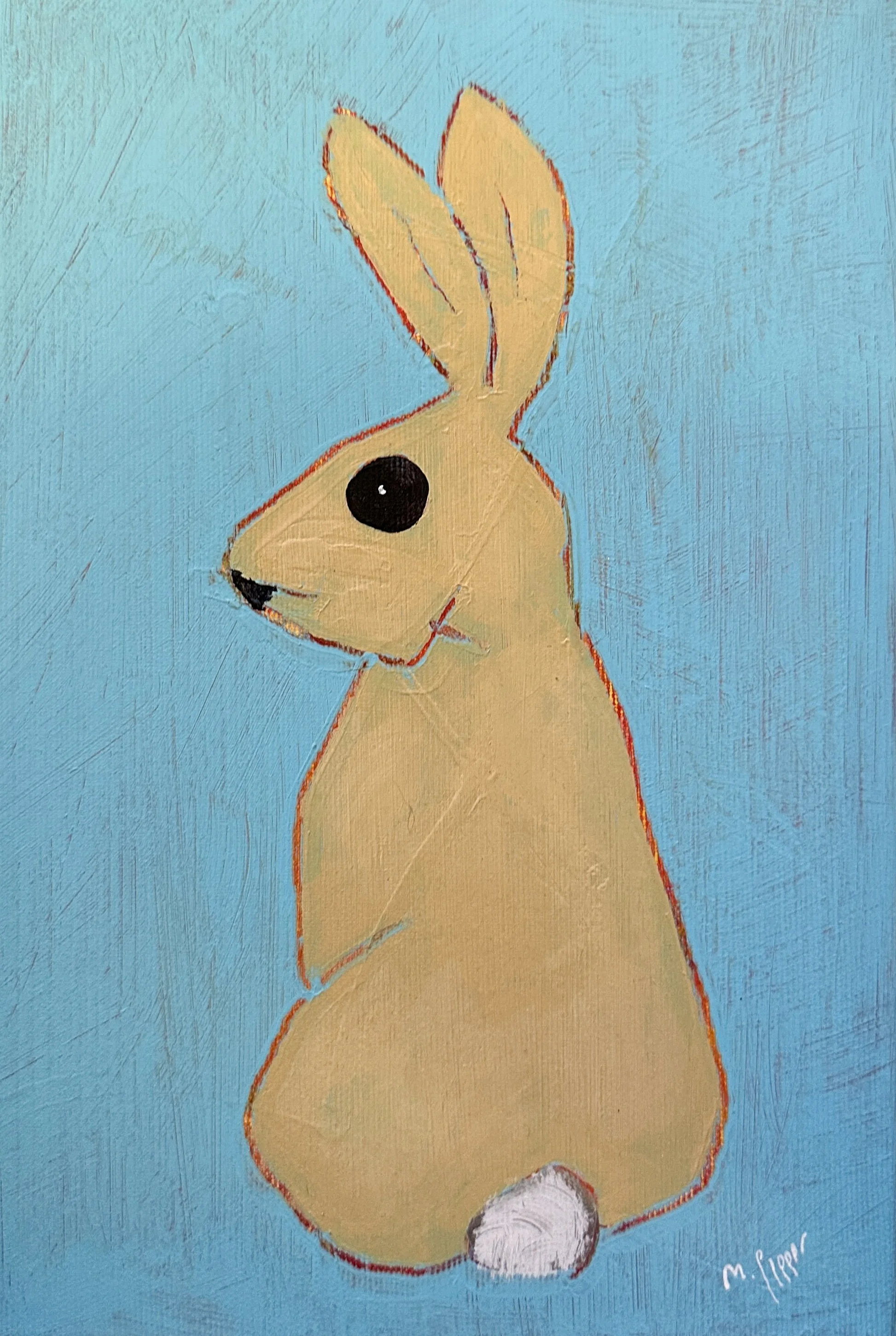 Hare Rama III. Akryl på duk. 30x20 cm. Pris: 950 SEK.