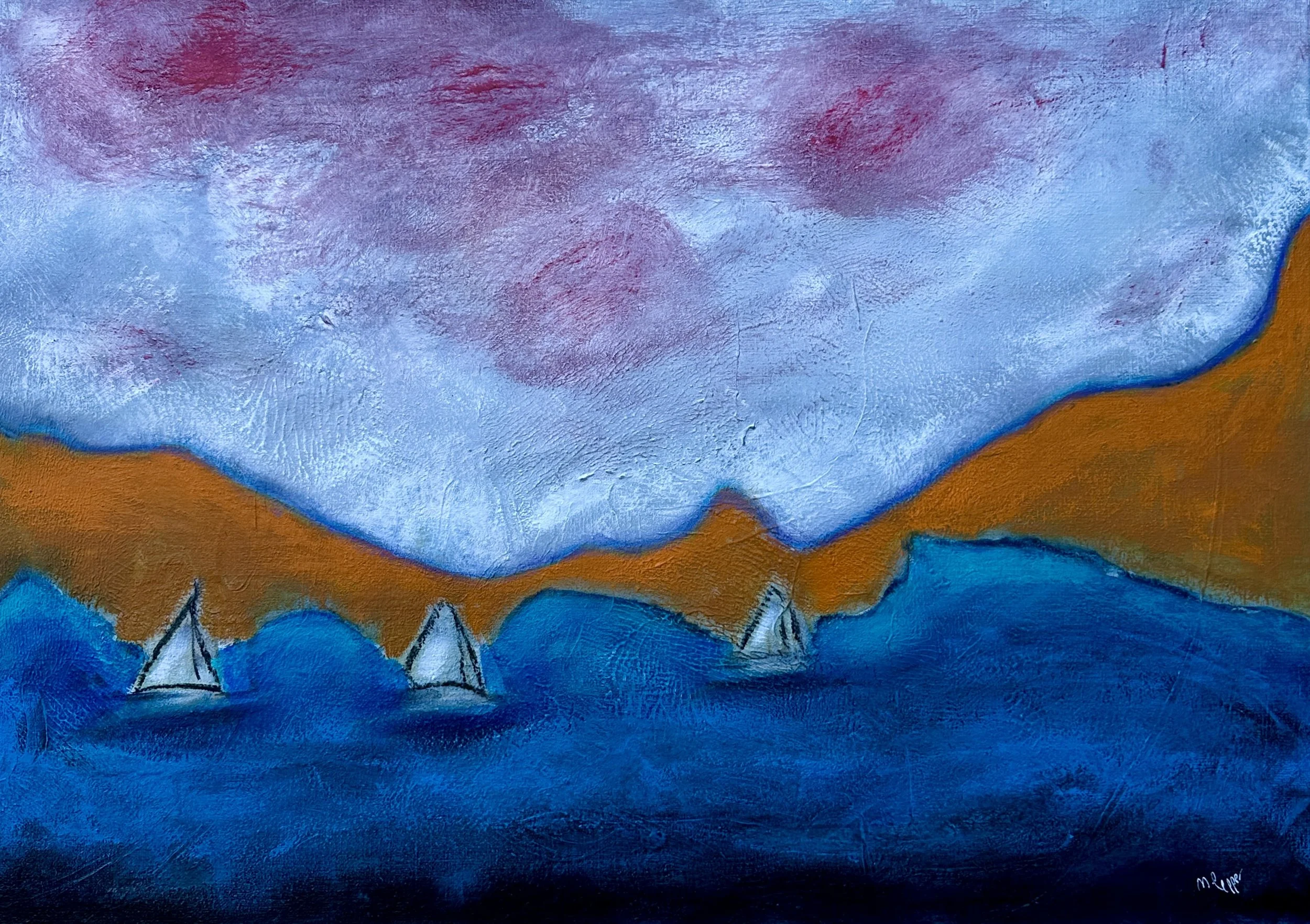 Utan horisont. 57x80 cm. Akryl duk. Pris: 3800 SEK.