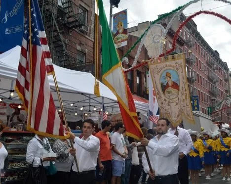The procession of an Italian Saint at the Italian Festival in New York City