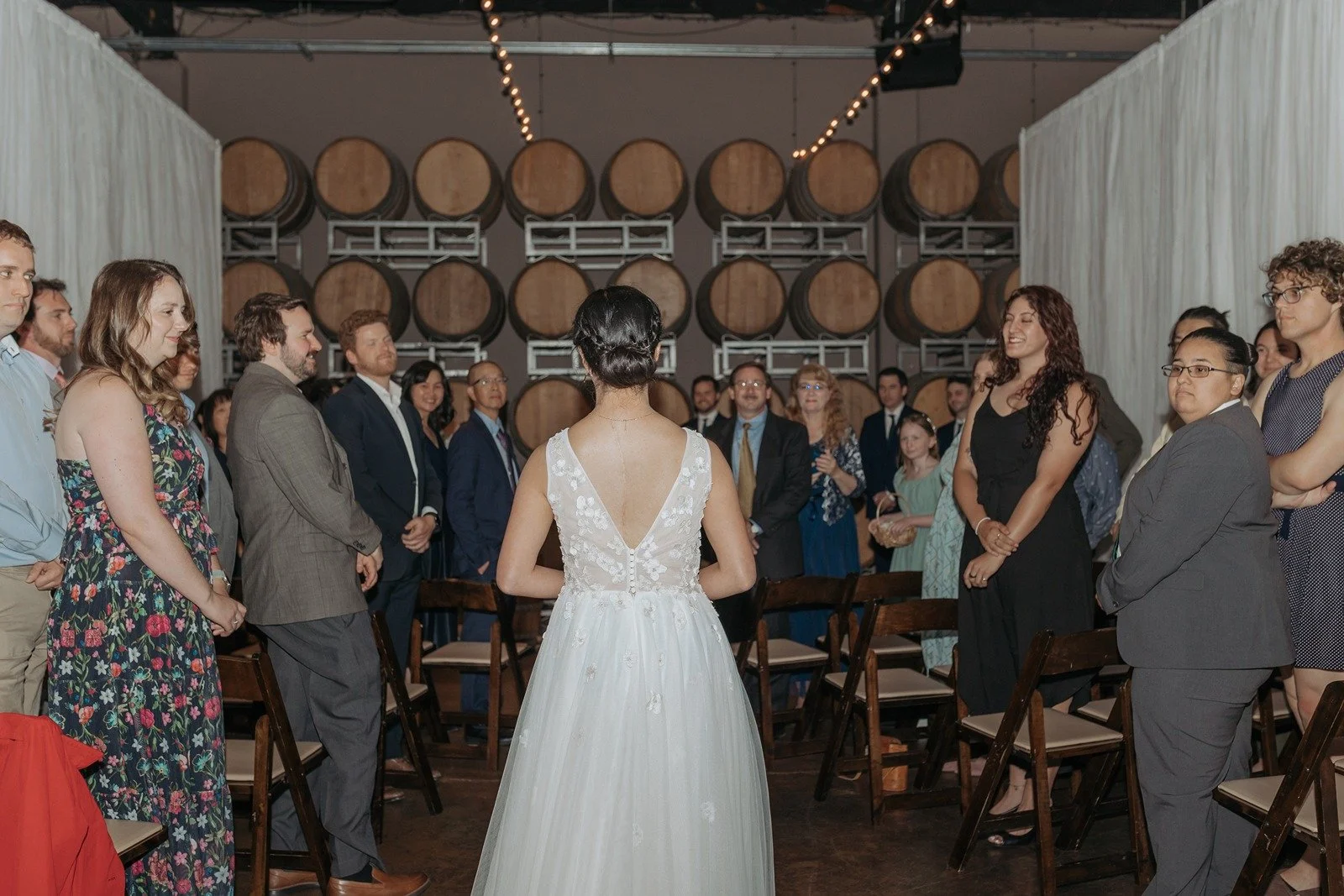 Wedding ceremony at Domenico Winery San Carlos CA.