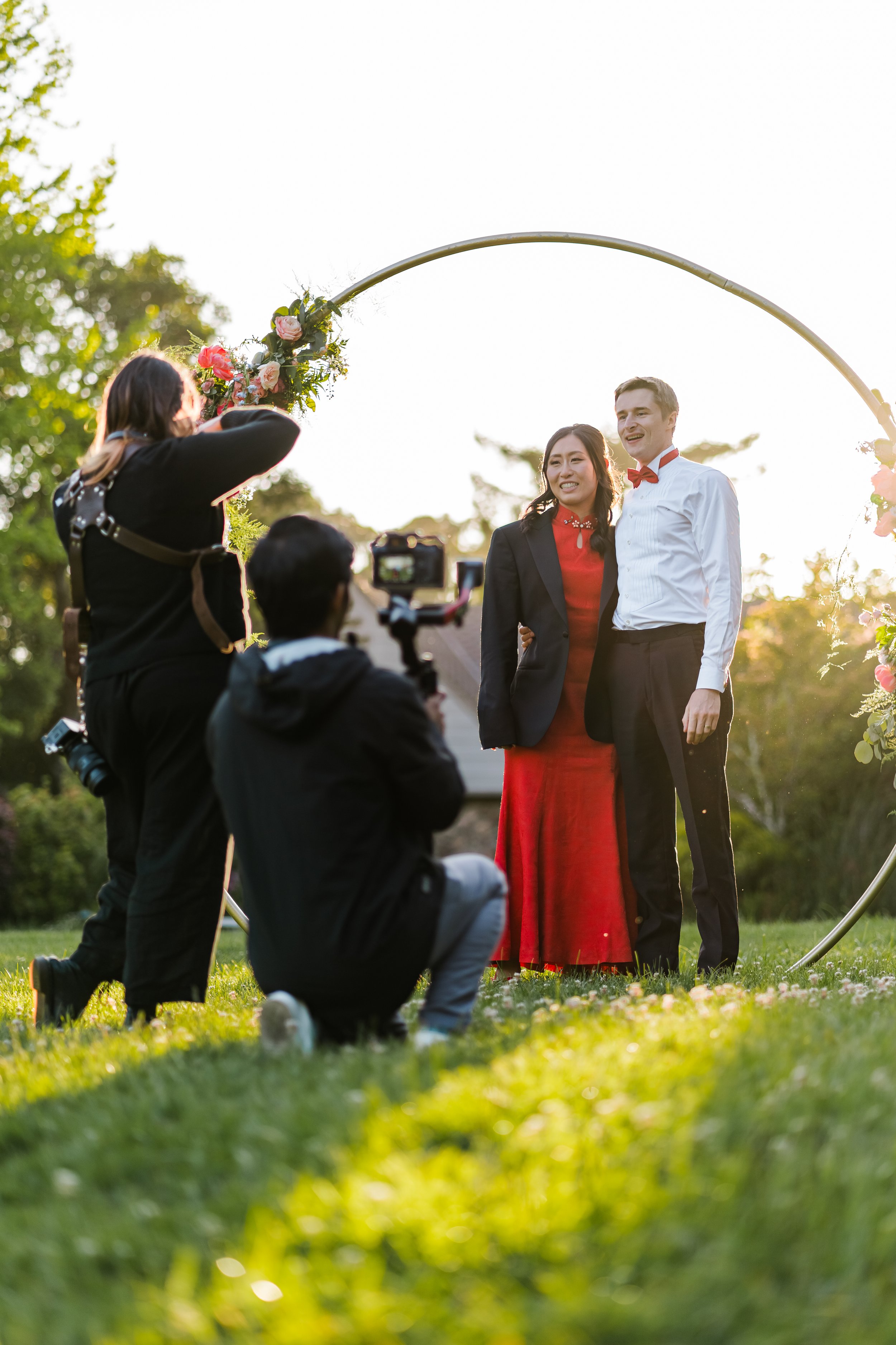 Tangerine Weddings takes photos of couple at the Brazilian Room in Berkeley.