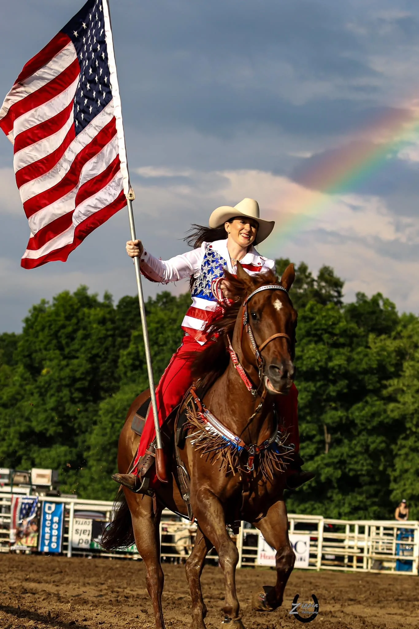 23 Hoppels flag w:rainbow.jpg