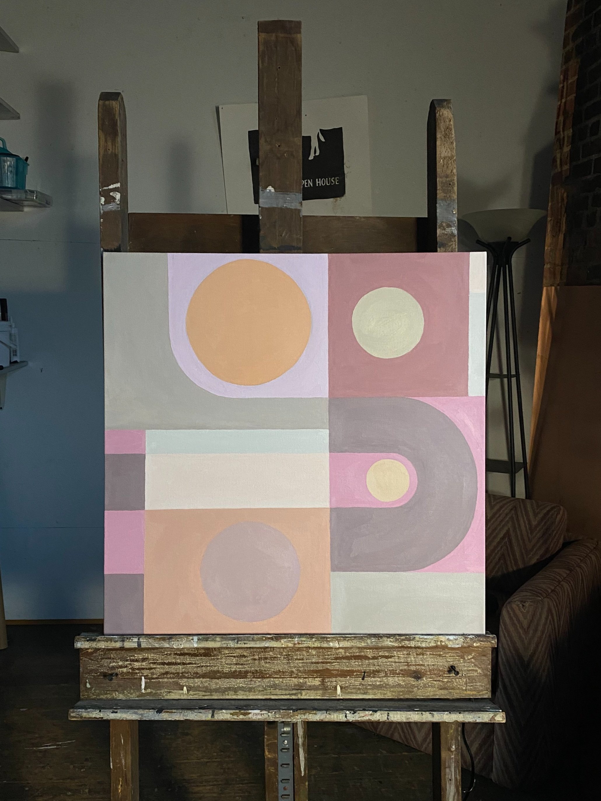 Bauhaus Freehand, oil on canvas, 2020.