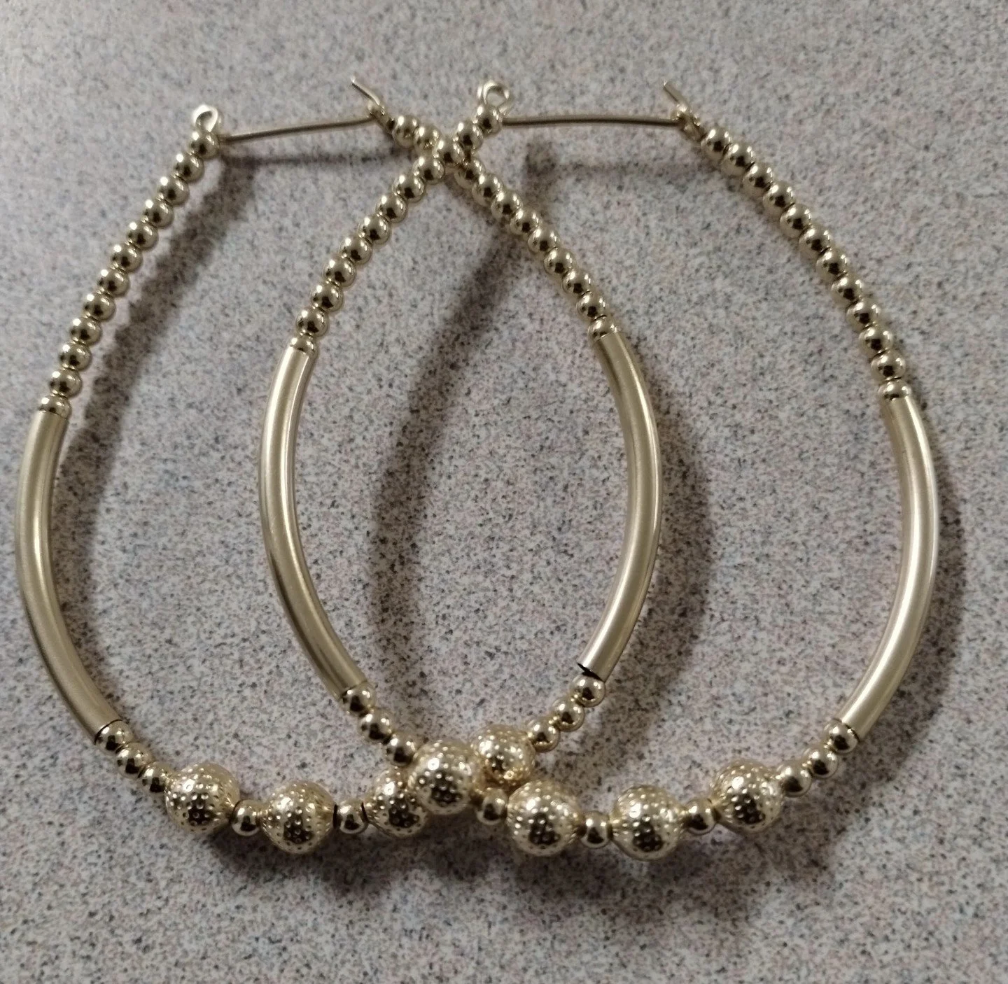 14kt Gold Large Bangle Earrings