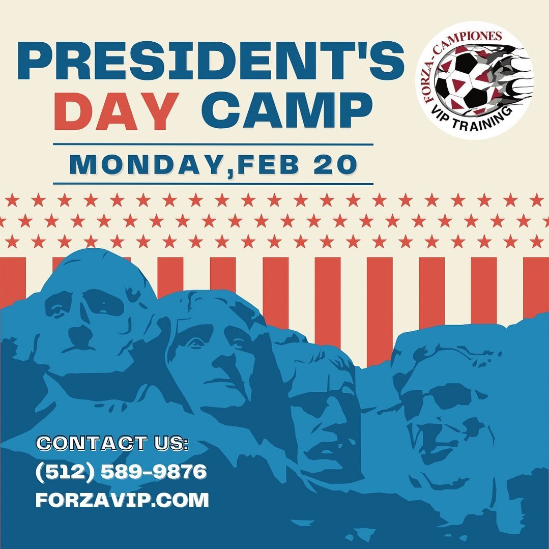 Forza family, 

It&rsquo;s time to elevate your skills this upcoming President's Day! 

Join us for a technical skills-focused training camp and improve your game.

Limited spots available, sign up now by going on the website!

We will see you there?
