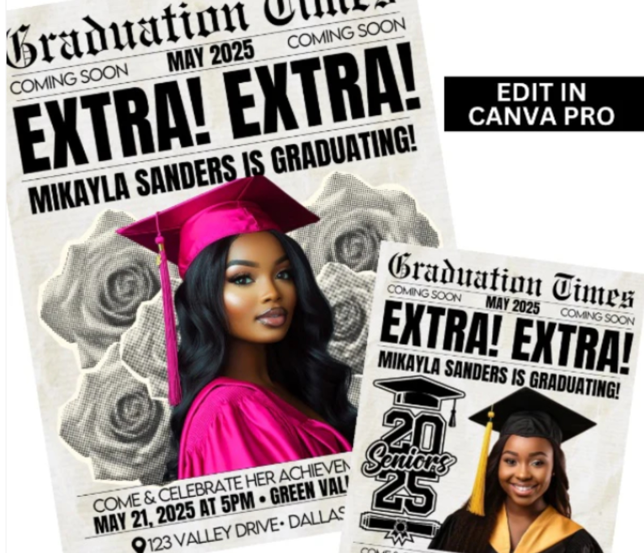 Graduation Newspaper Designs