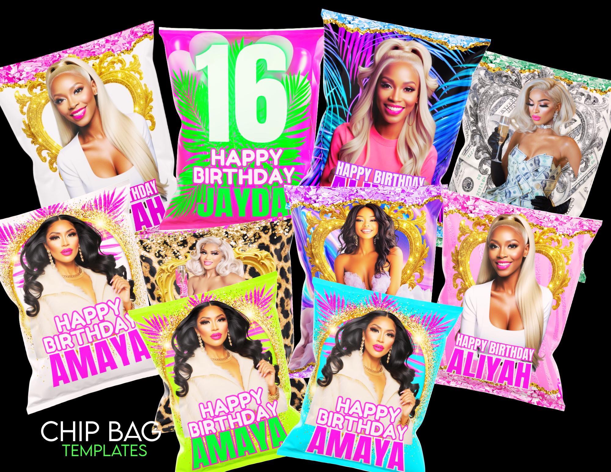 Chip Bag Canva  Templates