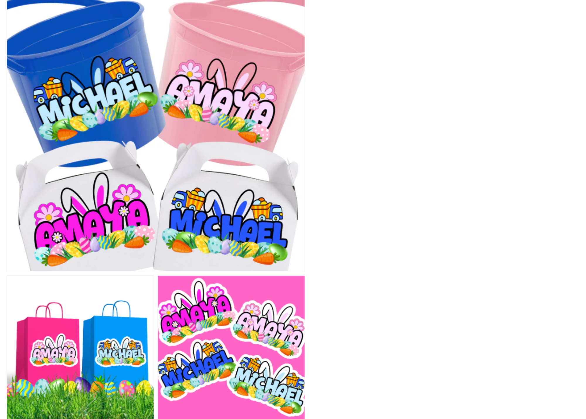 Easter Name Label – Canva Templates