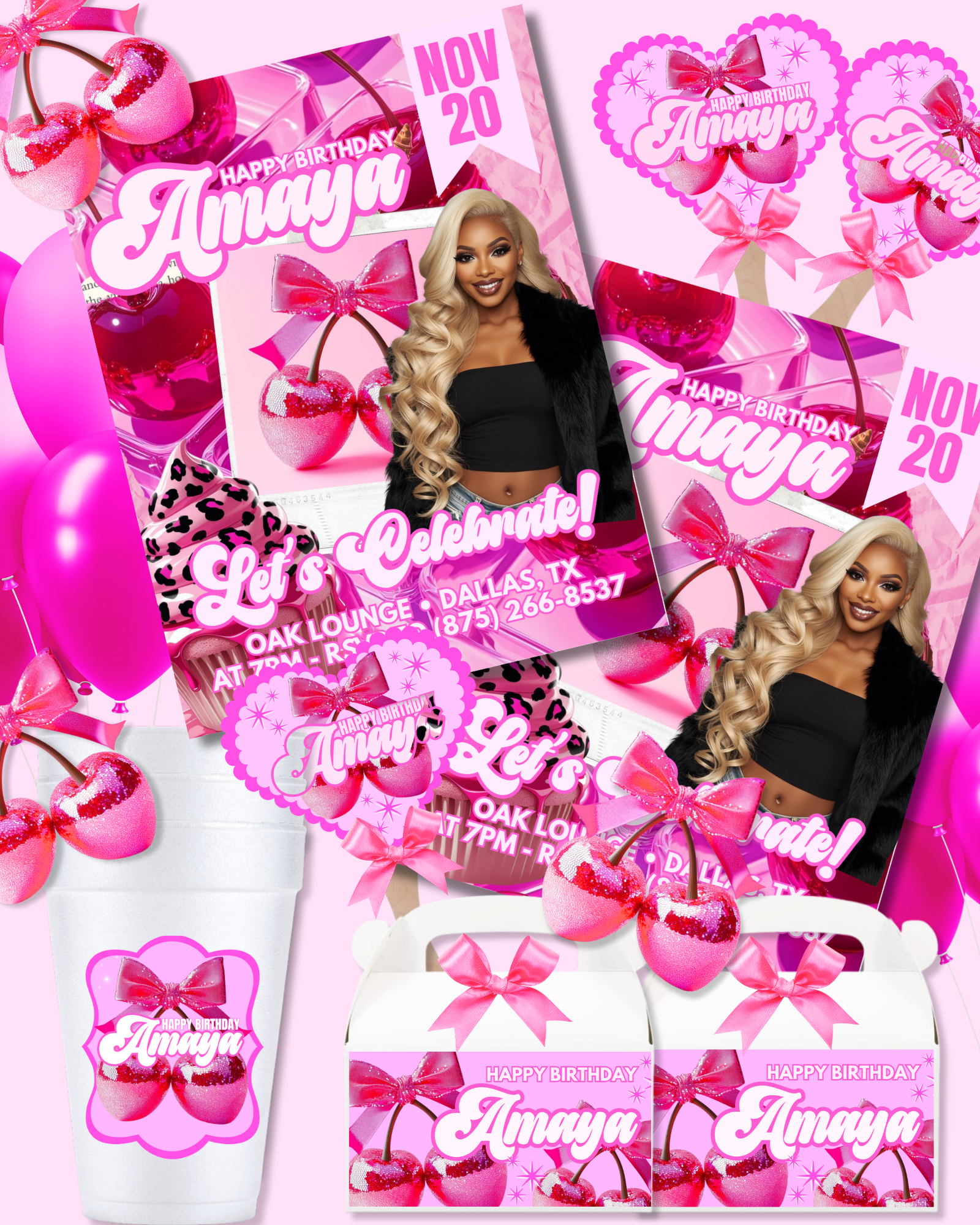 Pink cherry bundle makes the cutest birthday bundle!