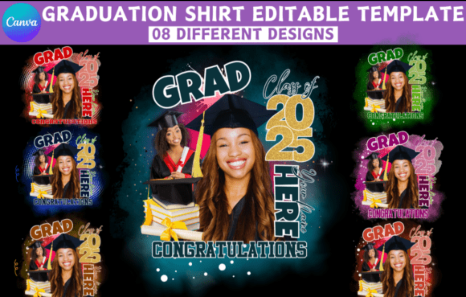 Grad Shirt Bundle | Canva Template