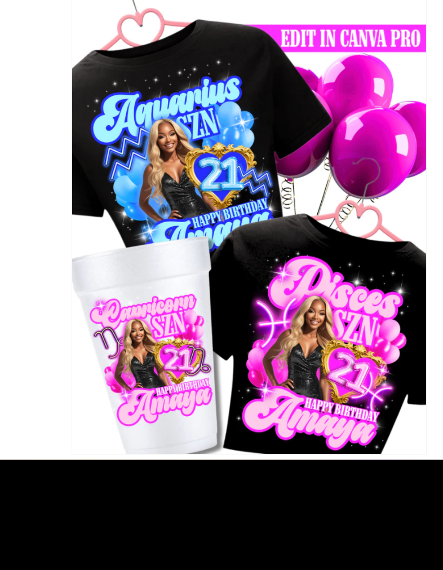 Canva Template – 12 Zodiac Designs