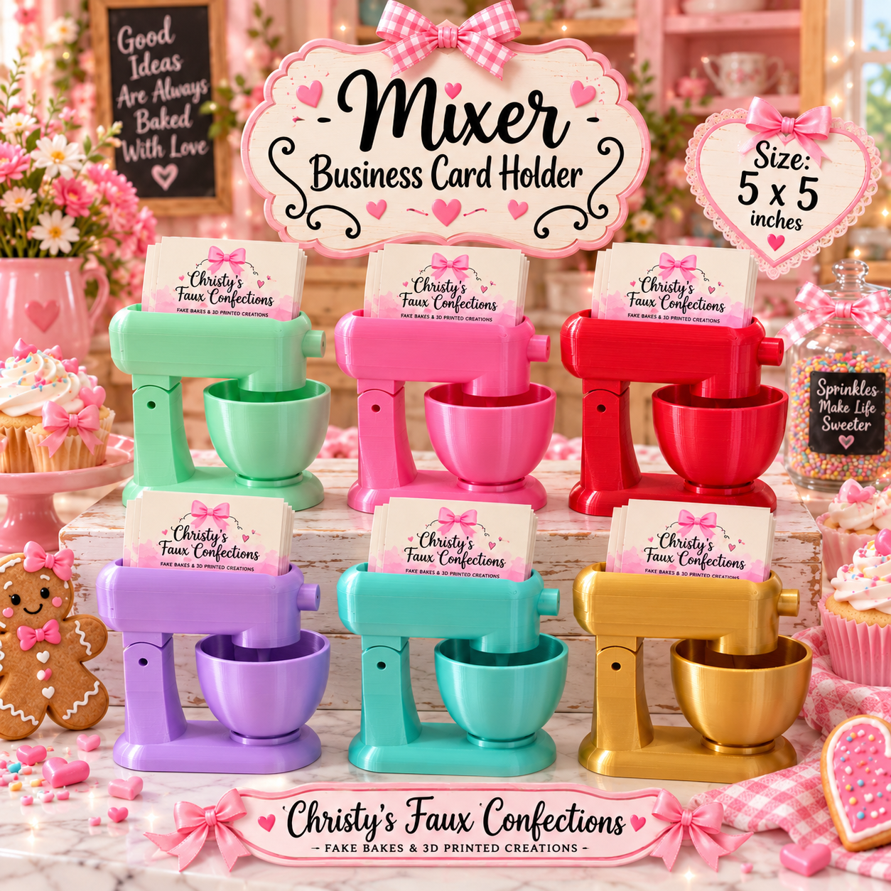 🩷🩵Mixer Business Card Holder 🩵🩷