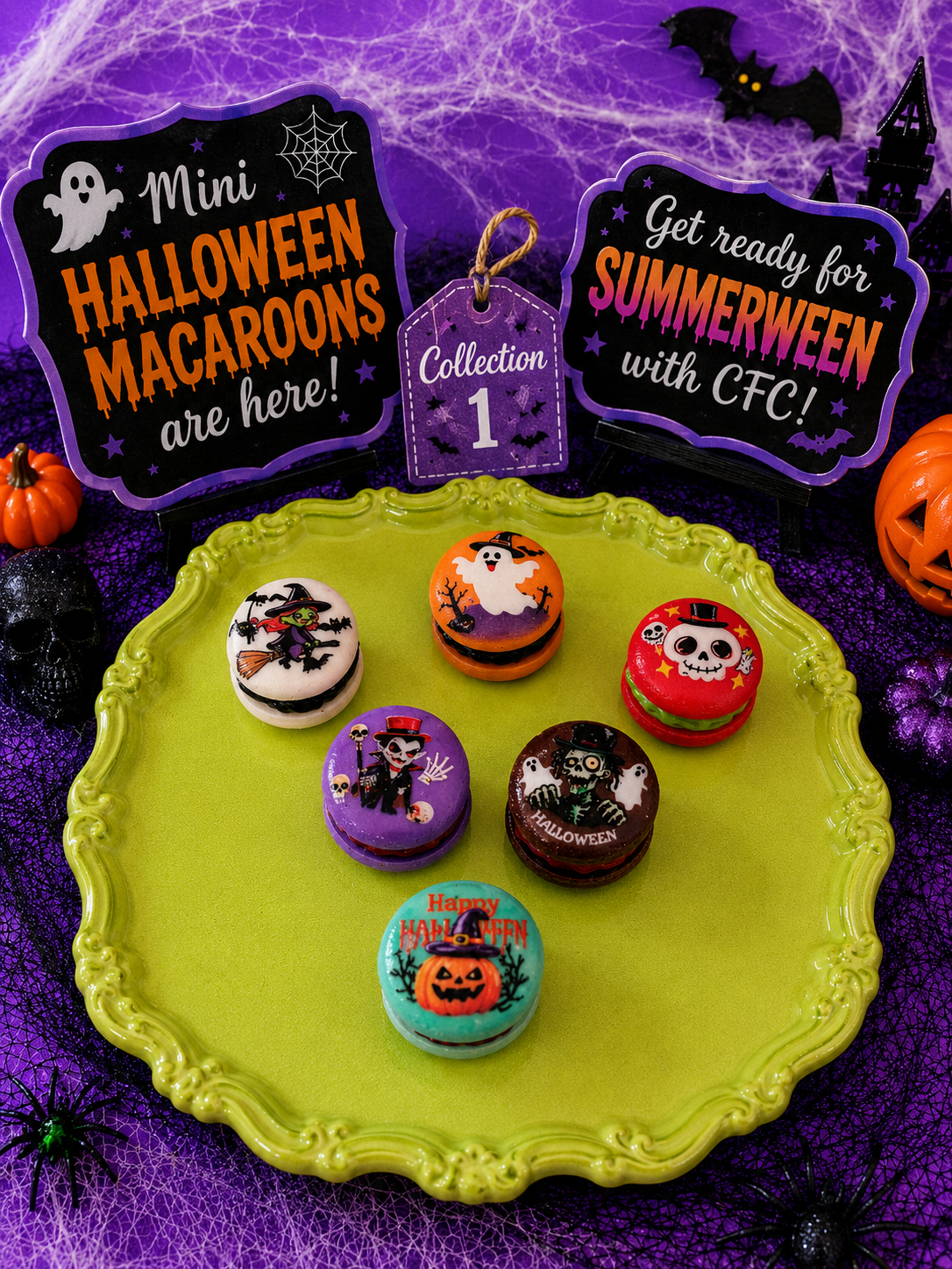 🎃3D Mini Halloween Macaroons✨️Collection 1🎃