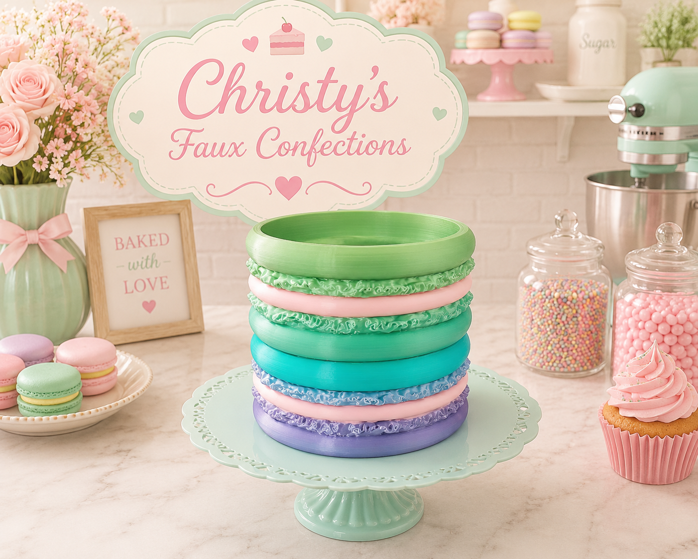 🩵💚Pastel Macaron Container💚🩵