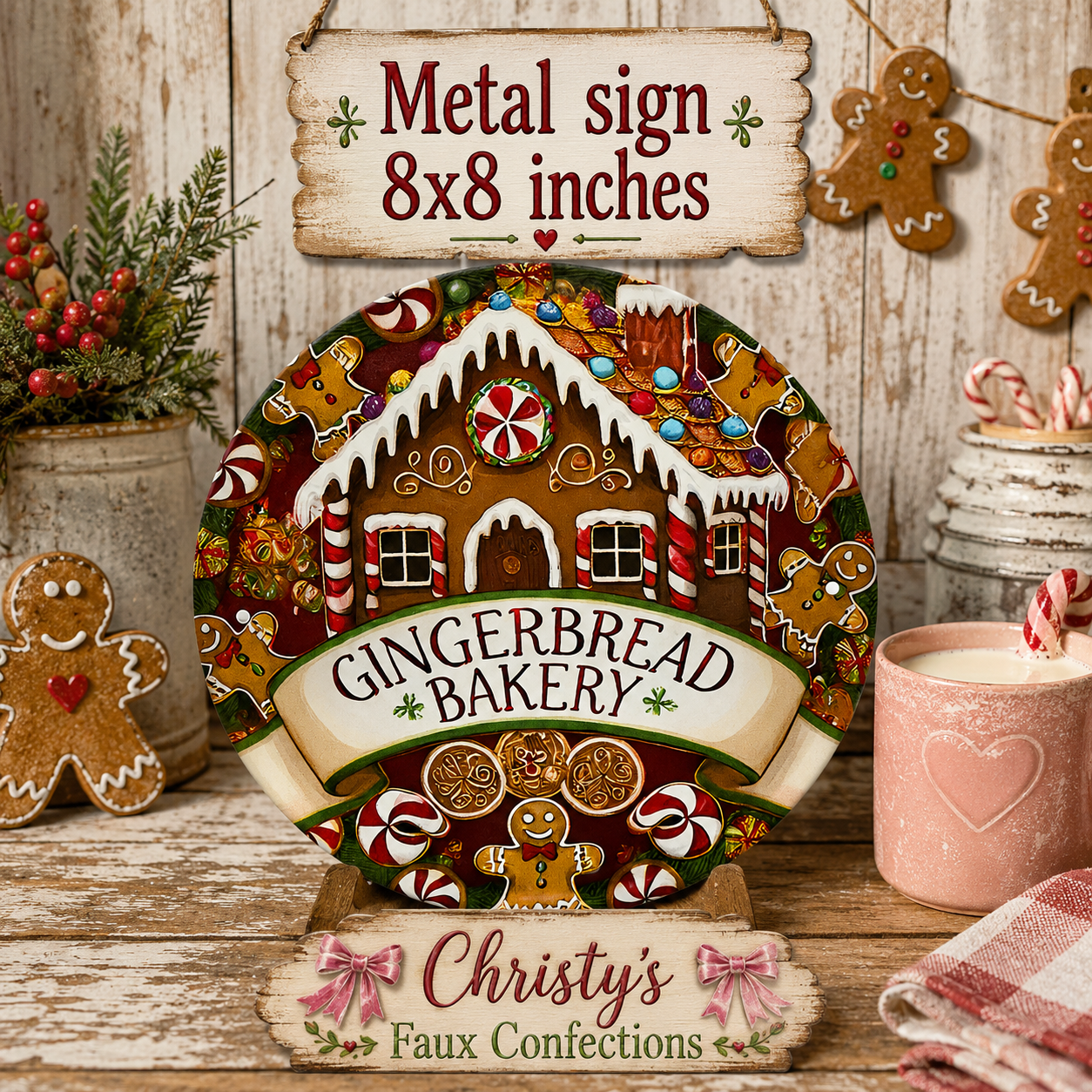 🍪🤎Metal Gingerbread Bakery Sign🤎🍪