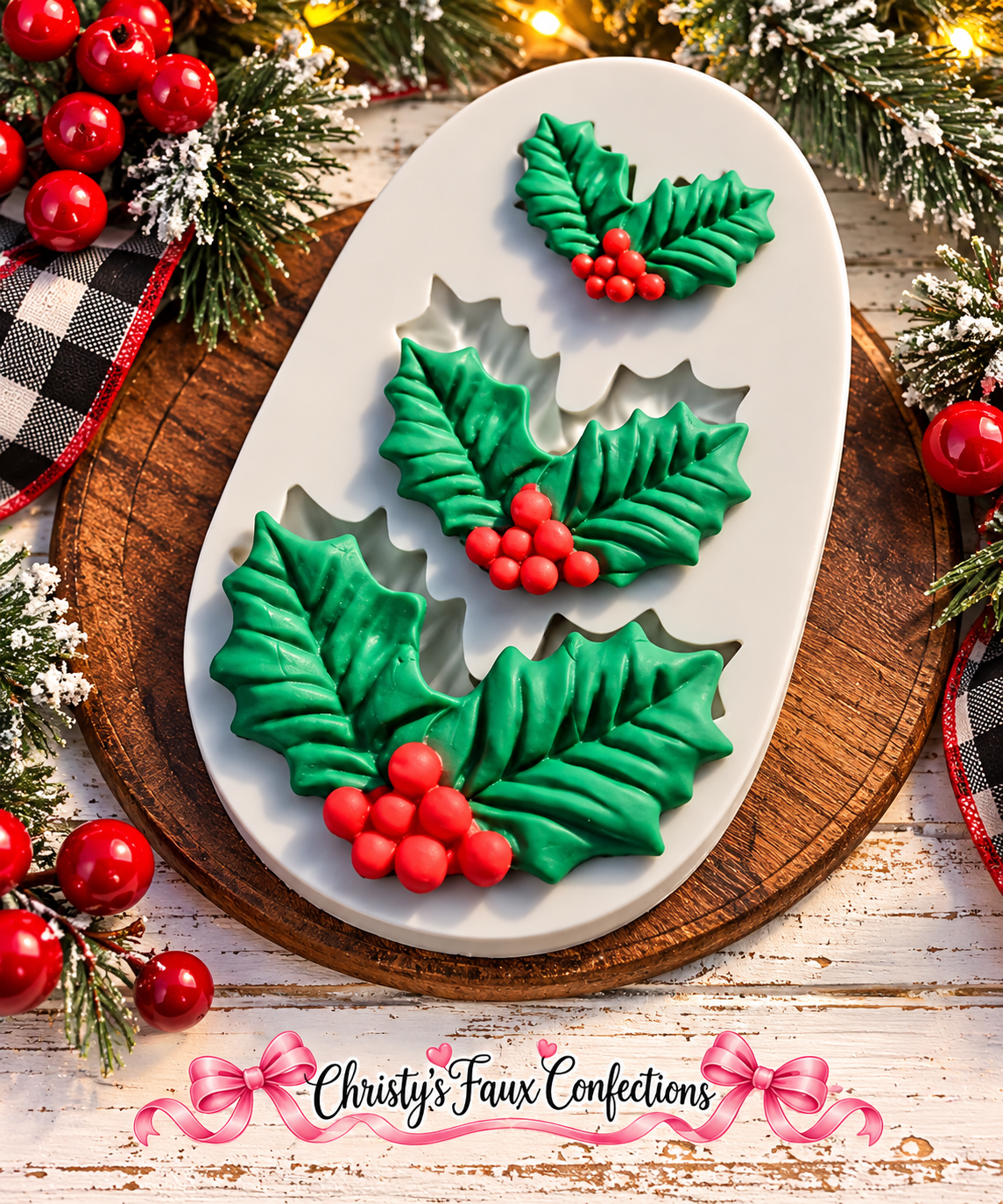 🌺🎄Christmas Holly Berry Mold🎄🌺