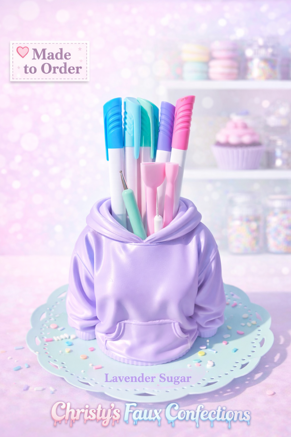💜💜Lavender Sugar 3D Printed Girly Hoodie Tool Holder💜💜
