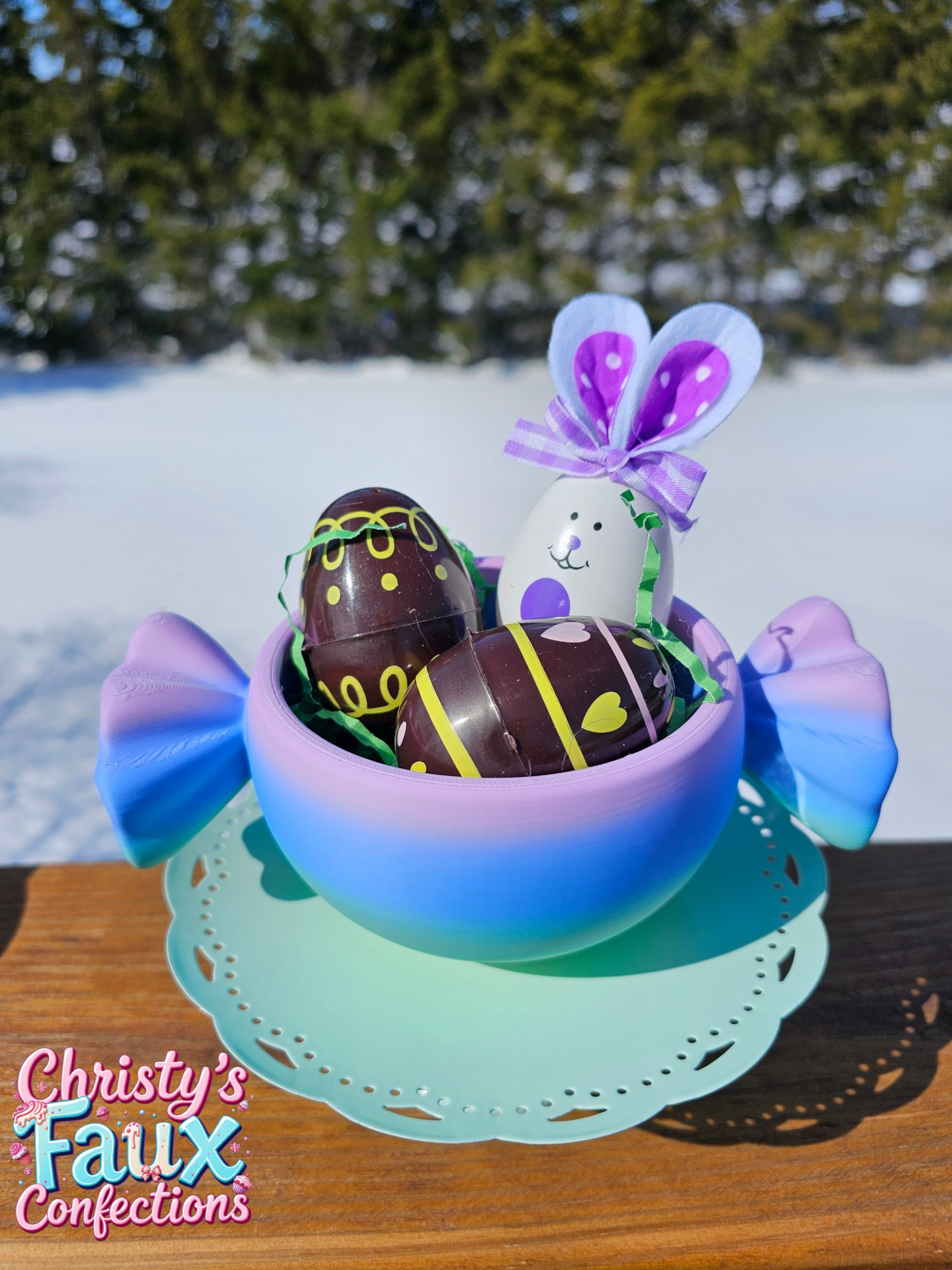 🍭🩷🐰3D Pastel Rainbow Candy Dish Set🐰🩷🍭