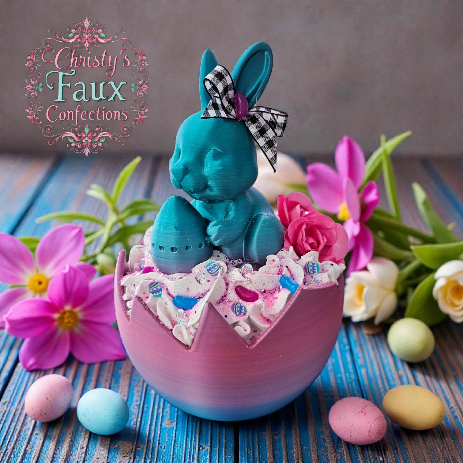 💜🐰💙Rainbow Egg and Bunny💙🐰💜