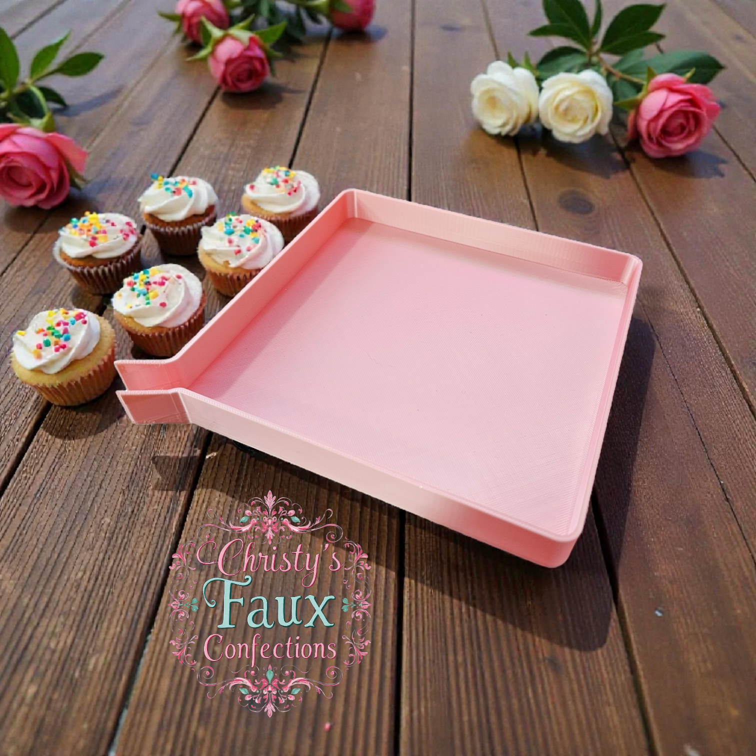🎂🩷Pink Silk Sprinkle Tray🎂🩷