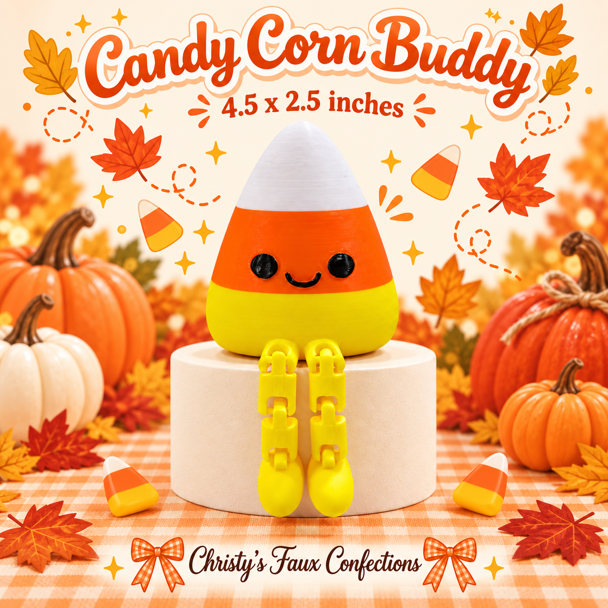 🧡🤍💛Candycorn Shelfsitter💛🤍🧡
